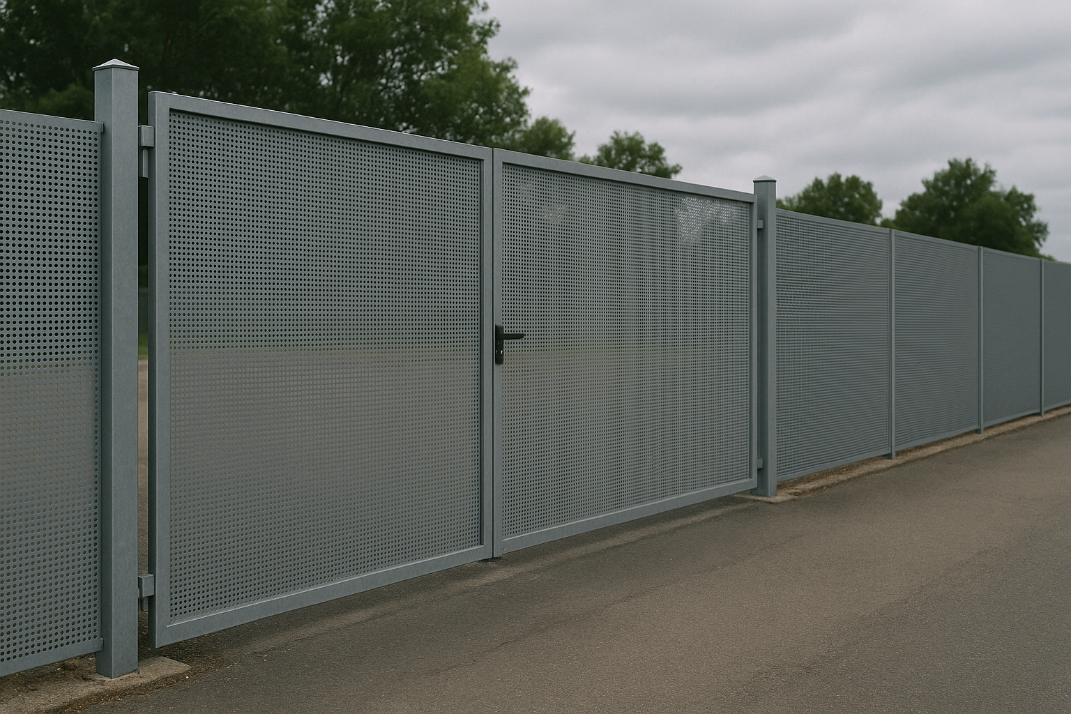 Plot z pletiva se sloupky